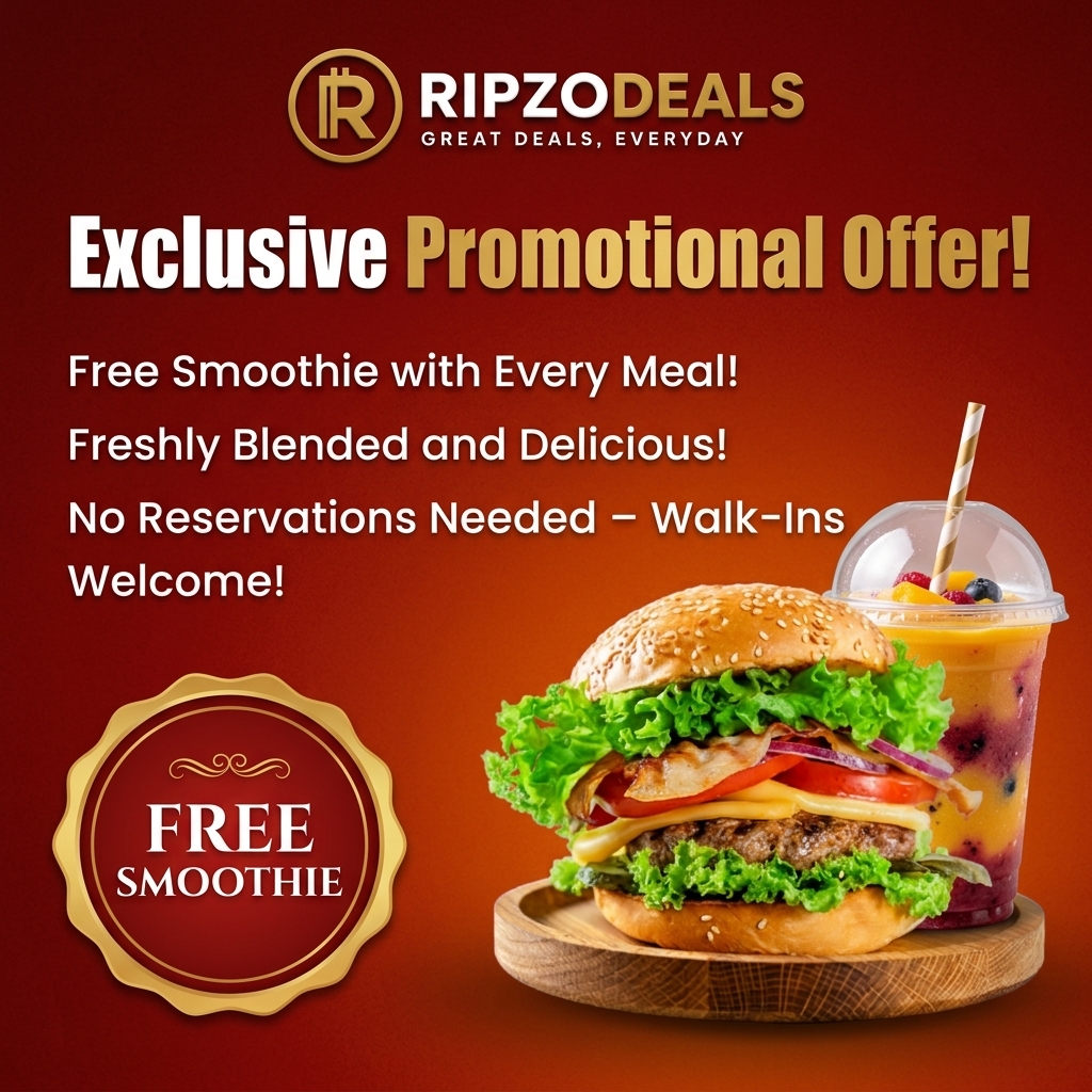 Free Smoothie with Meal