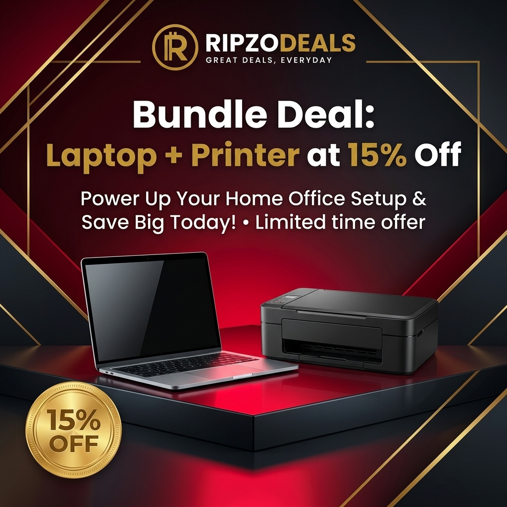 Bundle deal: Laptop + printer at 15% off