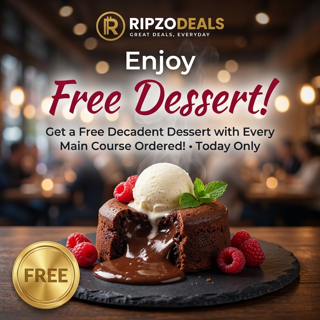 Enjoy Free dessert